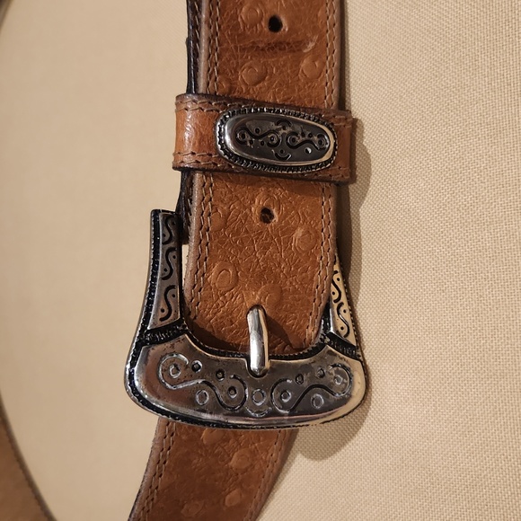 Adoppia Vita Women belt. Leather and silver tone hardware size 105. - Picture 2 of 5